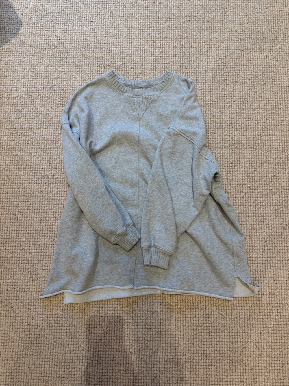 aerie Heather Gray Crewneck Pullover Sweatshirt